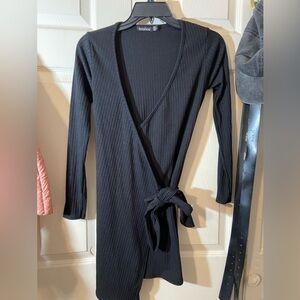 Boohoo Wrap Tie Dress